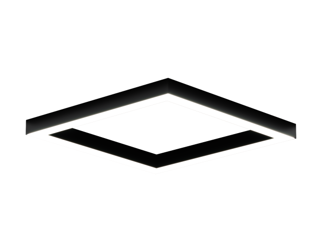 Lamp HOKASU Frame S50 (RAL9005/617x617mm/LT70 — 4K/52W)