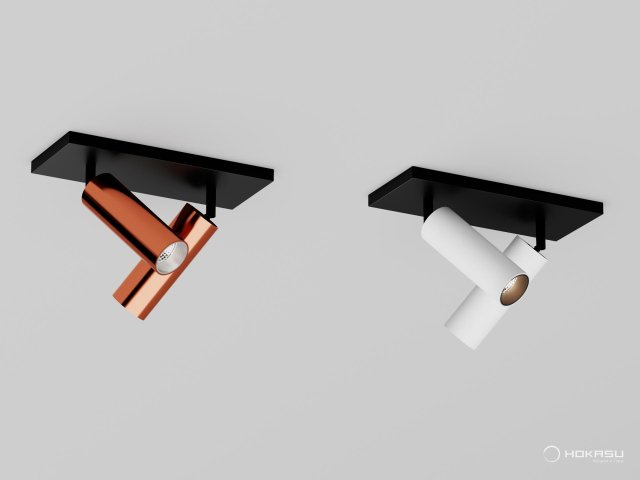 Lamp HOKASU Tube DUO with swivel mounting