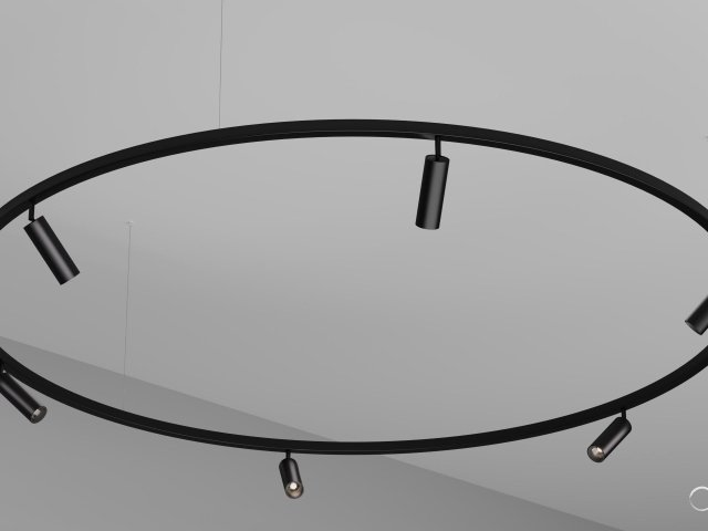 Pendant lamp HOKASU PL1 (RAL9005/2000mm— 3K/60W/38deg)
