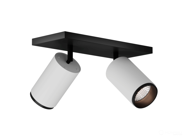 Lamp HOKASU Tube Duo Zoom (RAL9003+B/D75 — 4K/40W/12-50deg)