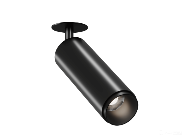 Recessed lamp HOKASU Tube IN Zoom (RAL9005/D55/120mm — 2.7K/10W/12-50deg)