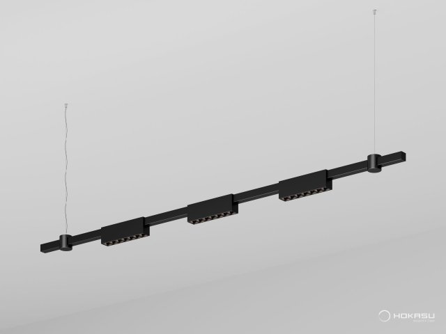 Pendant lamp HOKASU PL11 (RAL9005/1500mm – 190mm/3K/10.5W/40deg)