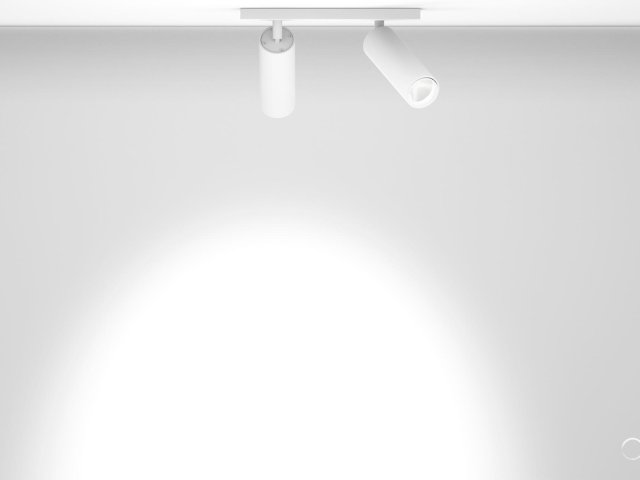 Lamp HOKASU Tube Duo (RAL9003/D55 — 4K/20W/10deg)