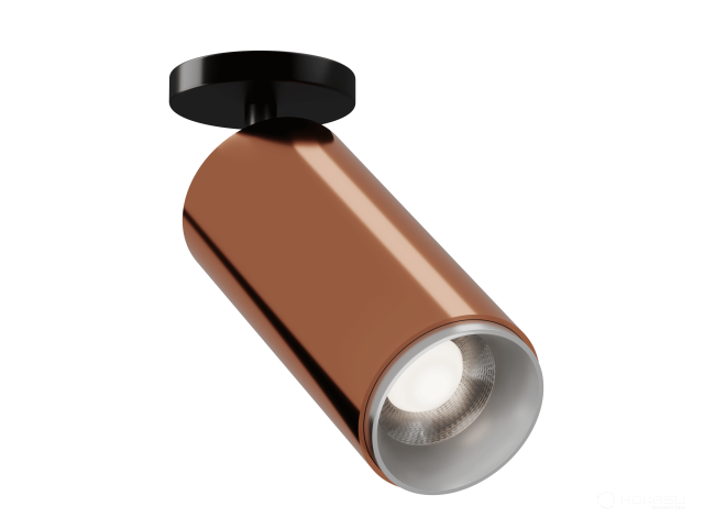 Surface lamp HOKASU Tube ON Zoom (COPPER/D75/160mm — 3K/20W/12-50deg)