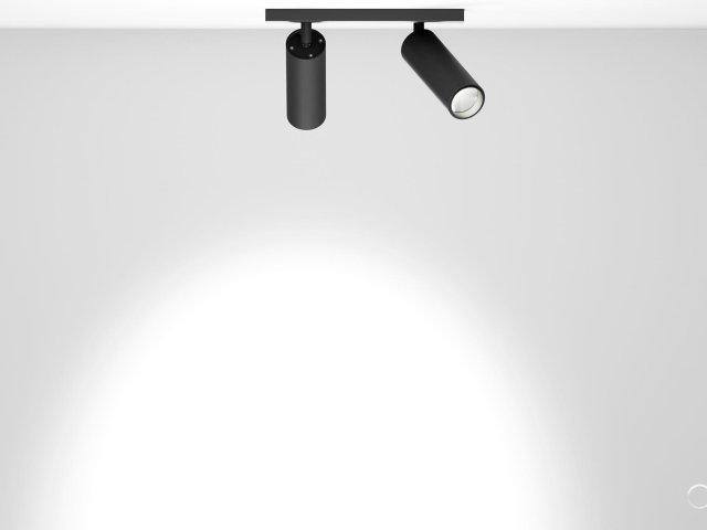 Lamp HOKASU Tube Duo (RAL9005/D55 — 3K/20W/10deg)