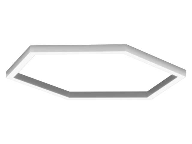 Lamp HOKASU Hexagon S50 (RAL9003/634*6mm/LT70 — 4K/80W)