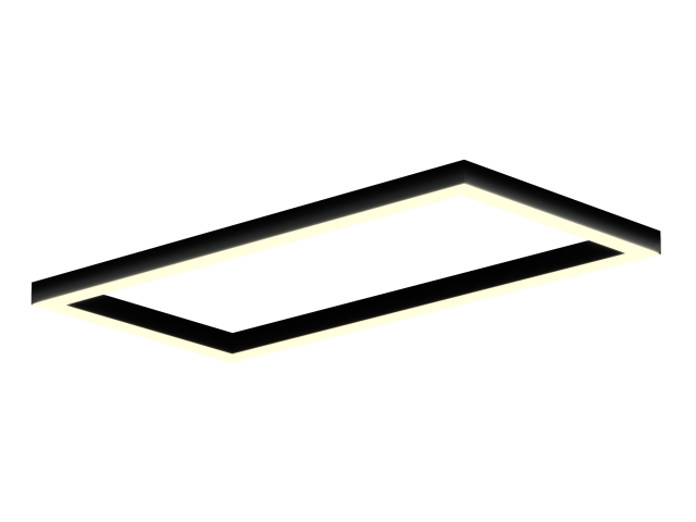 Lamp HOKASU Frame S50 (RAL9005/1219x617mm/LT70 — 3K/78W)