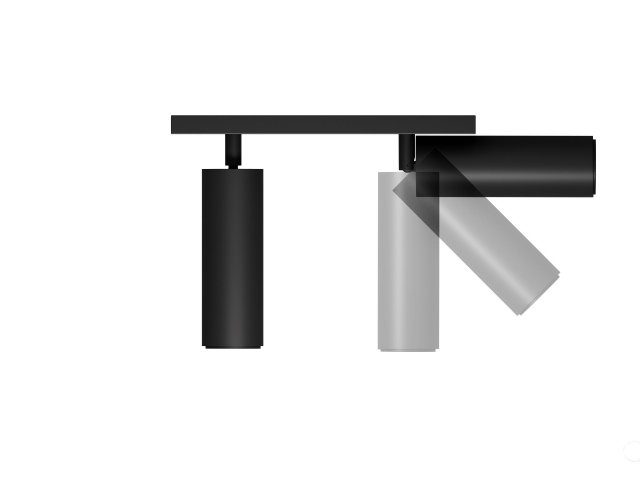 Lamp HOKASU Tube DUO with swivel mounting