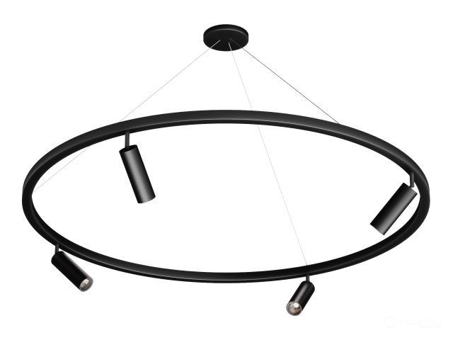 Pendant lamp HOKASU PL1 (RAL9005/1250mm— 3K/40W/38deg)