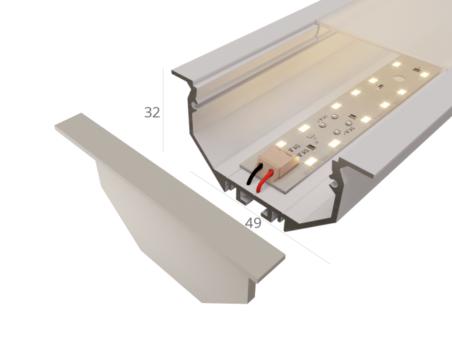 Linear lamp HOKASU 49/32 IN