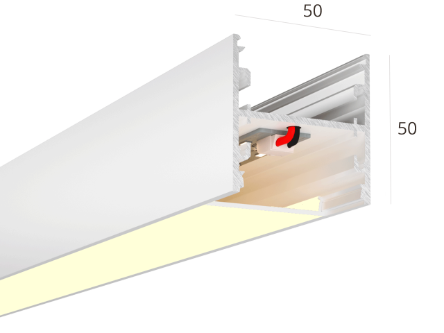 Linear lamp HOKASU S50 U&D noPS (RAL9003/750mm/LT70 — 3K/17W)