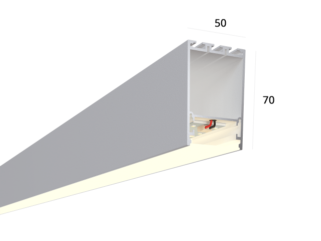 Linear lamp LINE 5070 (RAL9003/3000mm/LT70 — 4K/62W)