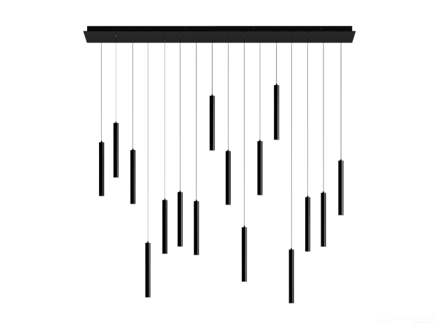 Pendant lamp HOKASU PL15 (RAL9005/D40/320mm — 4K/80W/60deg)