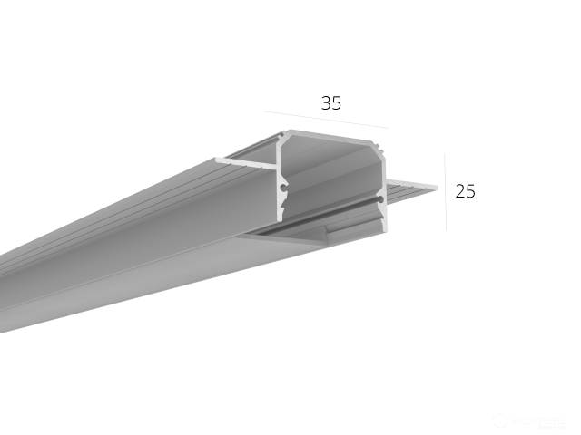 Profile HOKASU 35/25 edgeless LT70 (diffuser in kit) — 3000mm