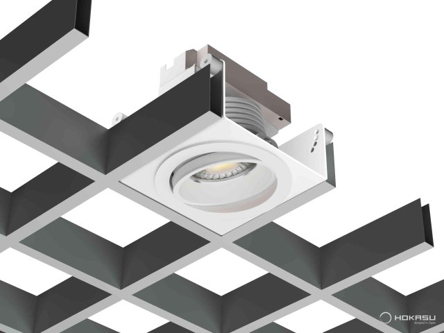 Lamp HOKASU DOT Grilyato-100 Spin noPS (RAL9003 — 2.7K/10W/60deg)