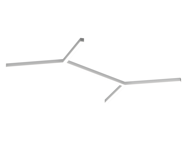 Lamp HOKASU Molecule S50 (RAL9003/6x819mm/LT70 — 4K/104W)
