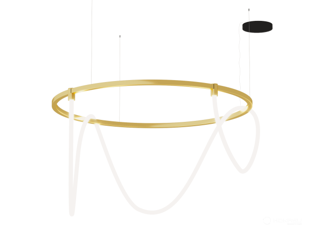 Pendant lamp HOKASU PL8 (GOLD/1250mm — 3K/110W/5000mm)