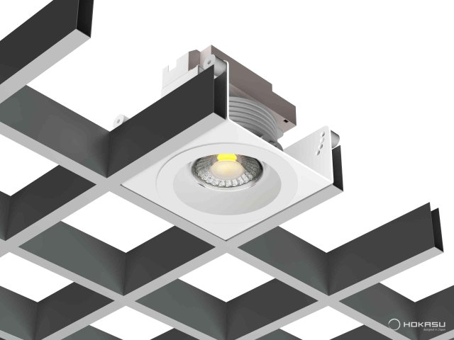 Lamp HOKASU DOT Grilyato-100 (RAL9003 — 3.5K/40W/24deg/VB)