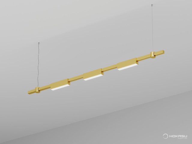 Pendant lamp HOKASU PL11 (GOLD/1500mm – 200mm/LT70/3K/18W/120deg)
