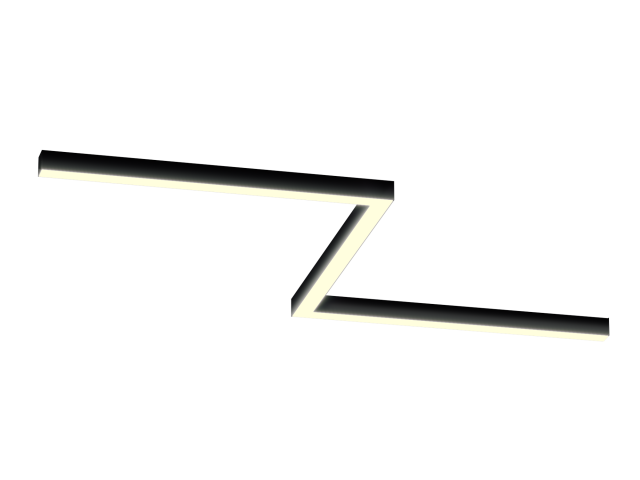 Lamp HOKASU Z S50 (RAL9005/3x840mm-90/LT70 — 3K/54W)