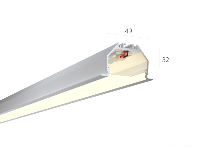 Linear lamp LINE 4932 IN (Anod/625mm/LT70 — 4K/14W)
