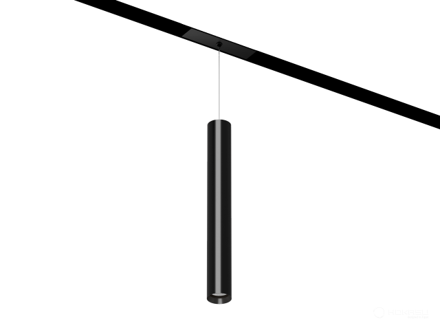Lamp HOKASU OneLine Tube Hang (RAL9005/D40/320mm/Lens — 4K/7W/60deg)