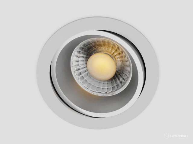 Lamp HOKASU DOT Spin noPS (Silver — 5K/20W/24deg/CRI90)