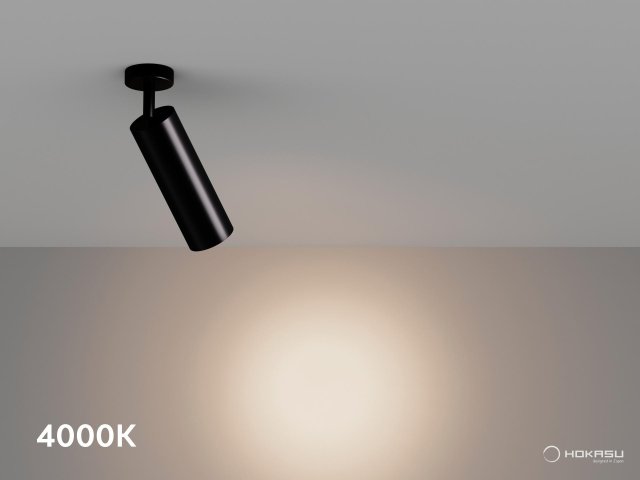 Lamp HOKASU Tube ON with swivel mounting
