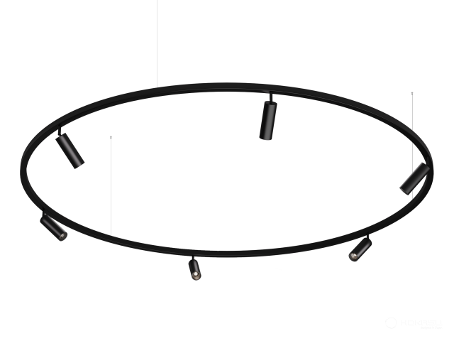 Pendant lamp HOKASU PL1 (RAL9005/2000mm— 3K/60W/38deg)