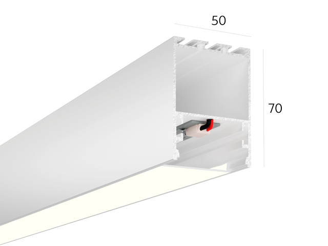 Linear lamp HOKASU 50/70 (RAL9003/3000mm/LT70 — 4K/66W)