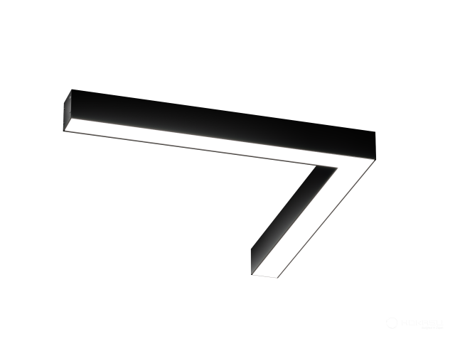 Lamp HOKASU Corner S50 (RAL9005/1250x1250mm/LT70 — 4K/52W)