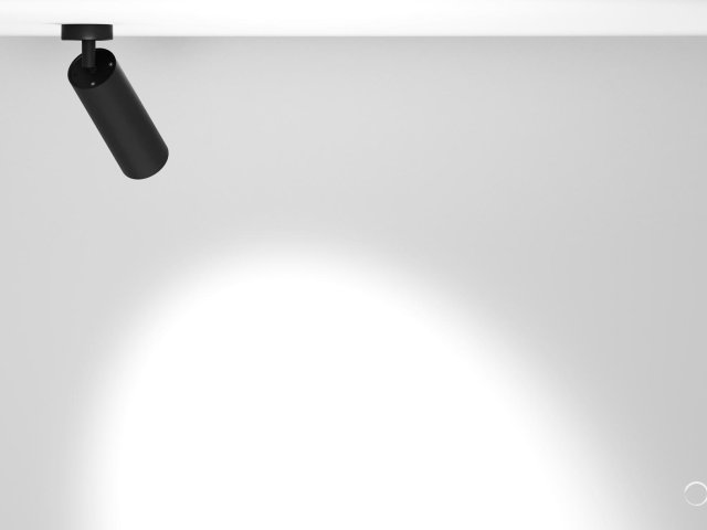 Lamp HOKASU Tube On (RAL9005/D55 — 3K/10W/10deg)
