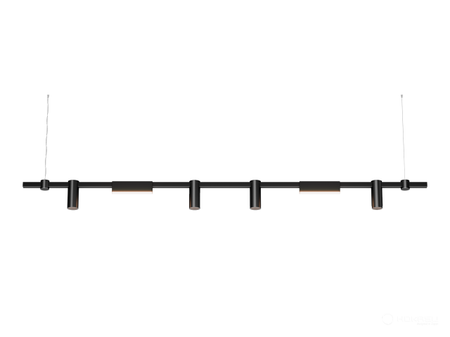 Pendant lamp HOKASU PL10 (RAL9005/2000mm – 200mm/LT70/120deg – D55/140mm – 3K/52W)