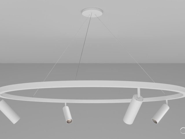 Pendant lamp HOKASU PL1 (RAL9003/1250mm— 4K/40W/38deg)