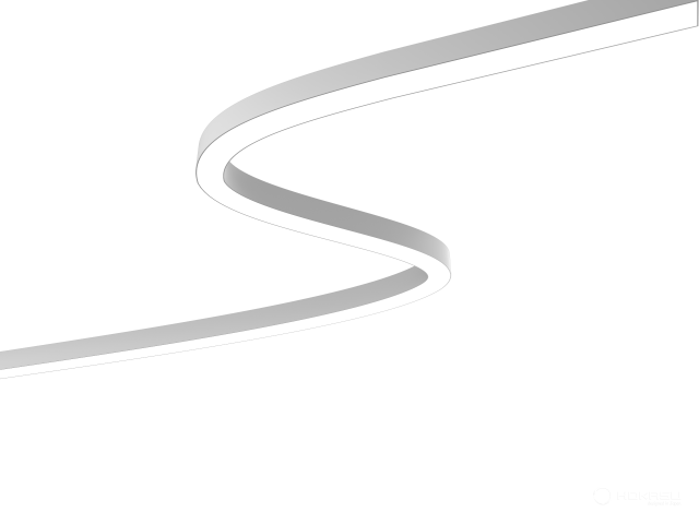Linear lamp HOKASU Wave 70/75 (RAL9003/1000mm/LT70/IP65 — 3K/30W)