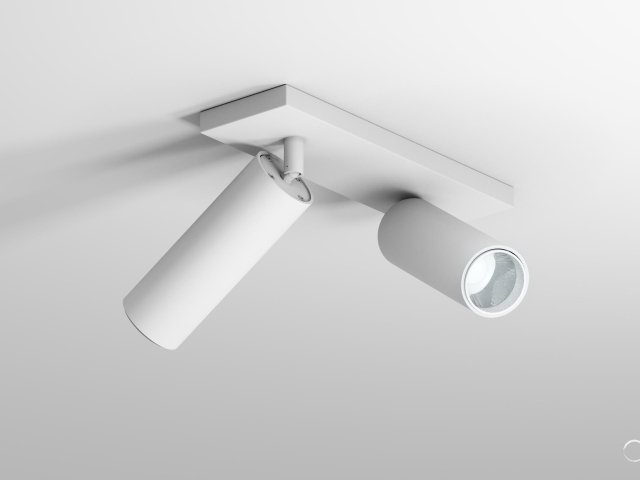 Lamp HOKASU Tube Duo (RAL9003/D55 — 4K/20W/10deg)