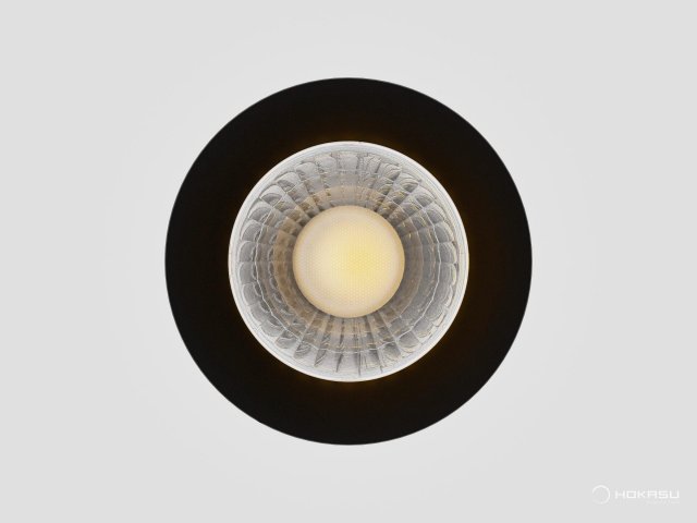 Lamp HOKASU DOT Edgeless noPS (RAL9005 — 5K/10W/24deg/CRI98)
