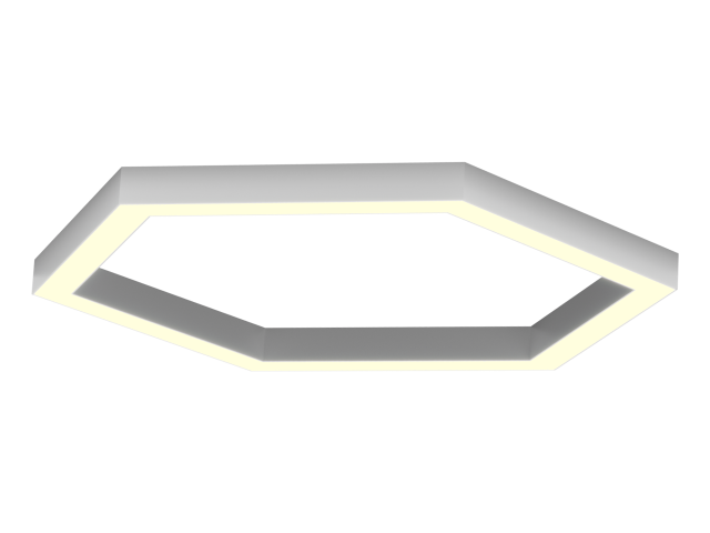 Lamp HOKASU Hexagon 35/40 (RAL9003/404*6mm/LT70 — 3K/52W)