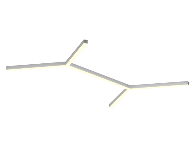 Lamp HOKASU Molecule S50 (RAL9003/6x819mm/LT70 — 3K/104W)