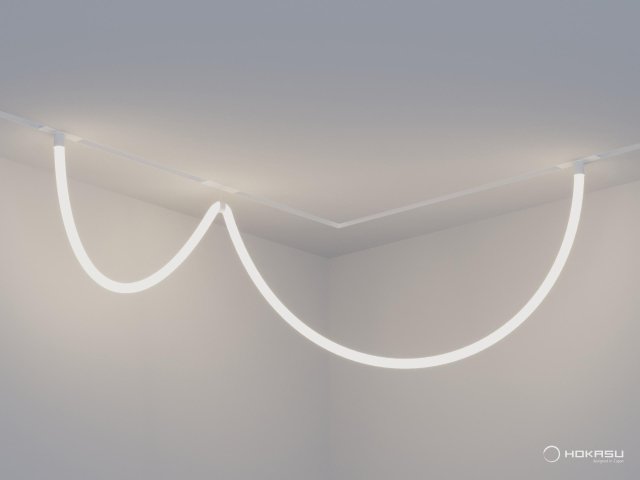 Lamp HOKASU OneLine GhostLight (ral9003/3500mm — 4K/77W)