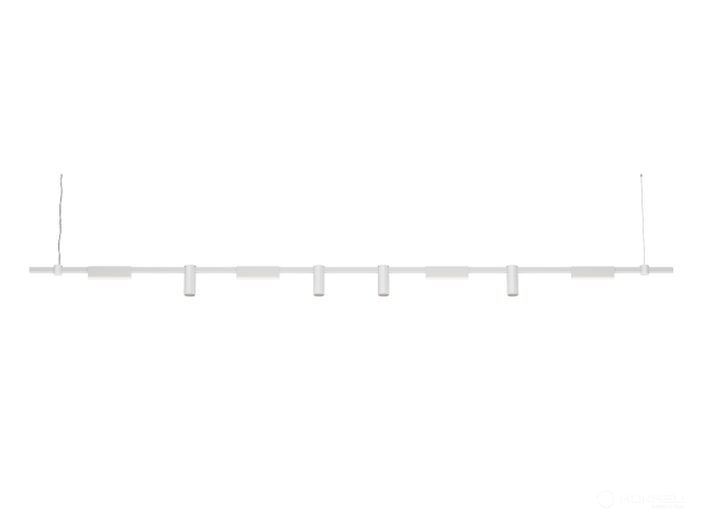 Pendant lamp HOKASU PL10 (RAL9003/3000mm – 200mm/LT70/120deg – D55/140mm – 4K/64W)