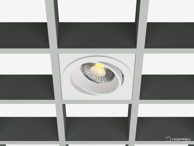Lamp HOKASU DOT Grilyato-100 Spin (RAL9003 — 4K/20W/60deg)