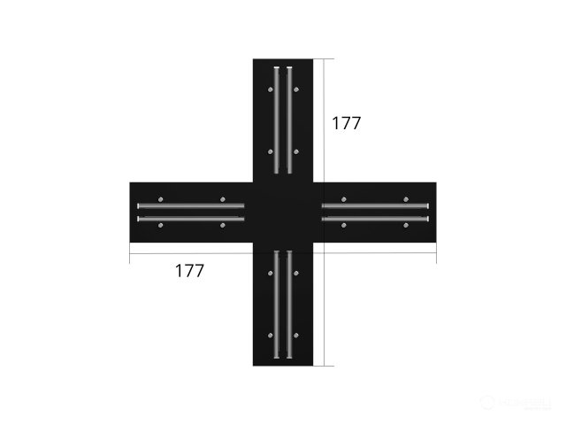 Connecting element HOKASU OneLine (X/RAL9005)