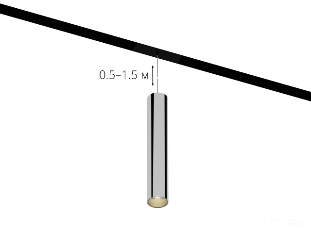 Lamp HOKASU OneLine Tube Hang (SILVER/D55/320mm — 3K/10W/23deg)
