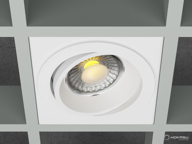 Lamp HOKASU DOT Grilyato-100 Spin noPS (RAL9003 — 2.7K/10W/60deg)